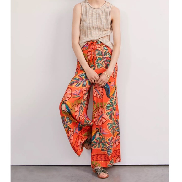 FARM Rio Birdie Wide-Leg Pants | Sz XS - Picture 3 of 8